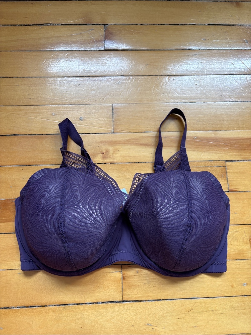 Reitmans Plum Lace Plunge Underwire Bra